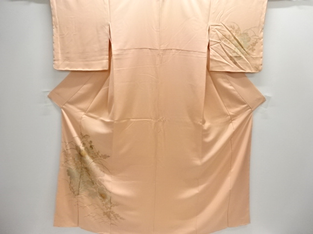 JAPANESE KIMONO / UNUSED HOMONGI / FLORAL PLANTS